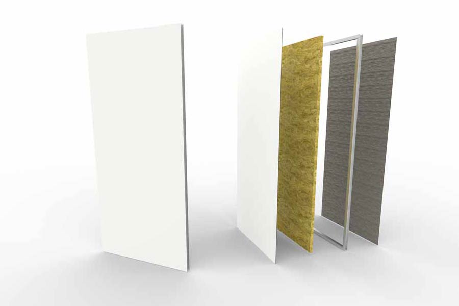 Delta2000 HPL DeltaWall Rockwool pannello con coibentazione in lana di roccia