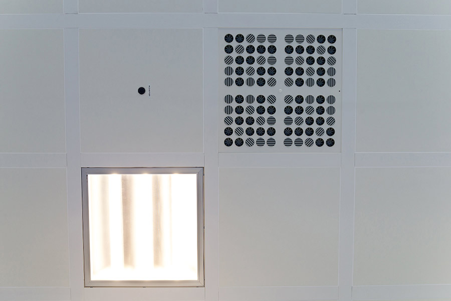 Omega ceiling light and filter