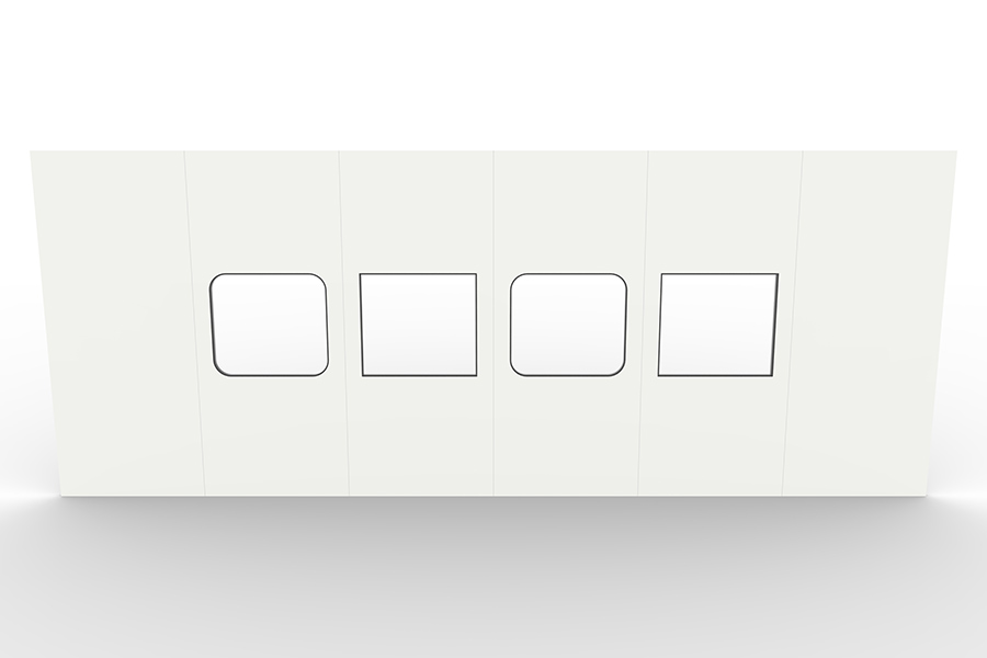 Vision panels for Delta2000 Cleanrooms