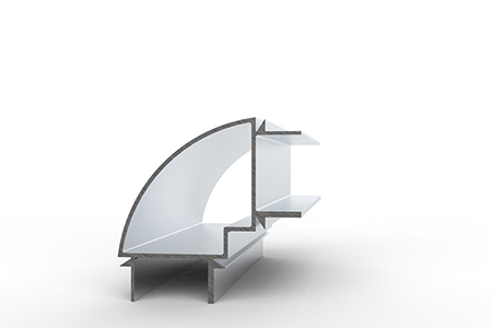 Delta Profiles 90 degree small integrated curved corner