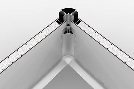 Delta Profiles Curva pequeña integrada 90 grados exterior