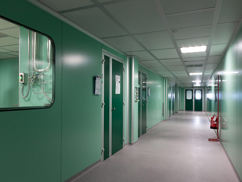 Camera asettica Deltawall pannelli alluminio