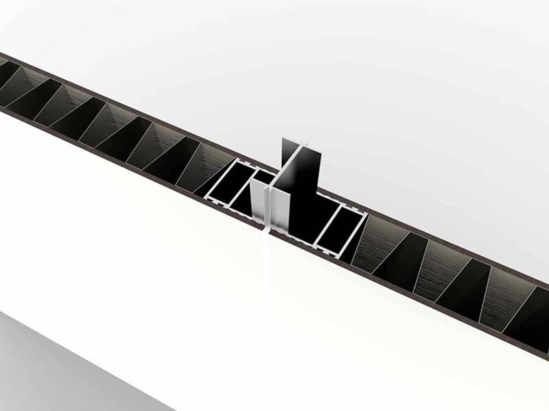 Camera bianca - Pannello HPL DeltaWALL Nido d'ape giunzione