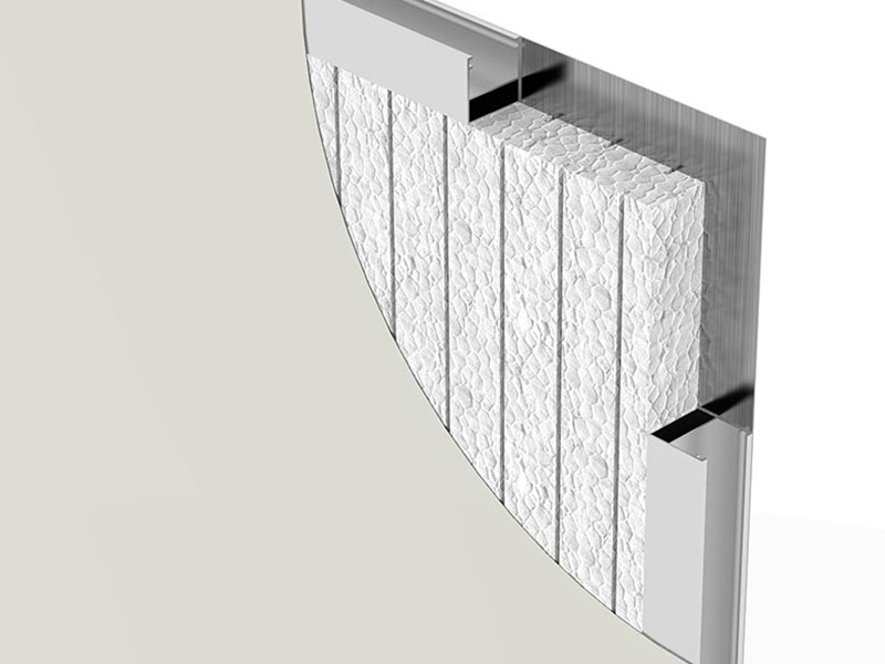 Pannello alluminio polistirene camera asettica