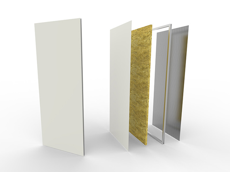 Parete pannello alluminio lana di roccia camera asettica