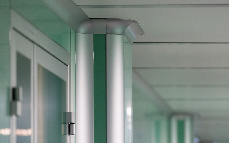 Profili e accessori in alluminio per camere bianche ospedale