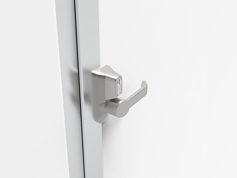 maniglia-leva-in-acciaio-con-serratura